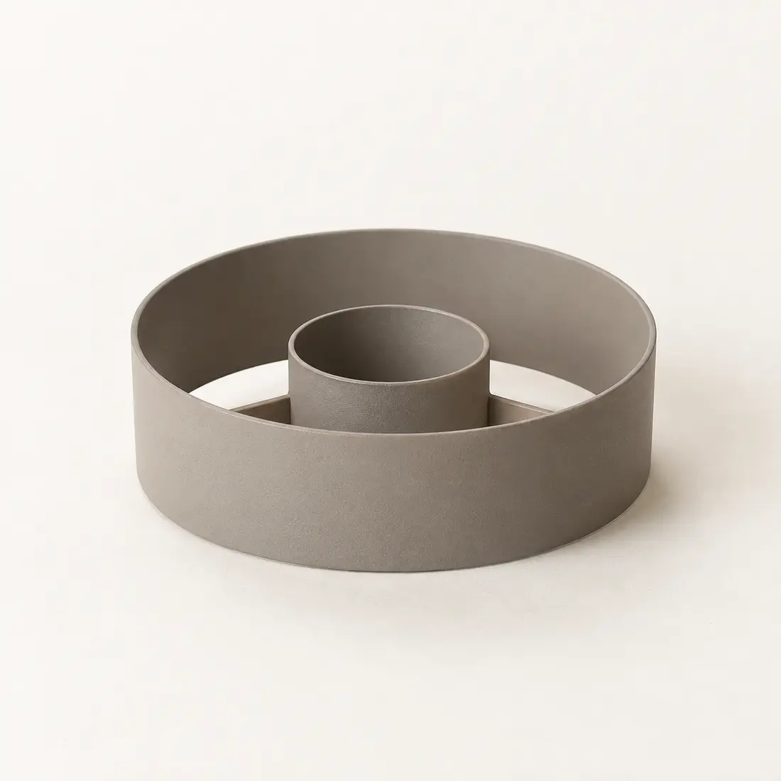 Loop Tea Light Holder in Warm gray