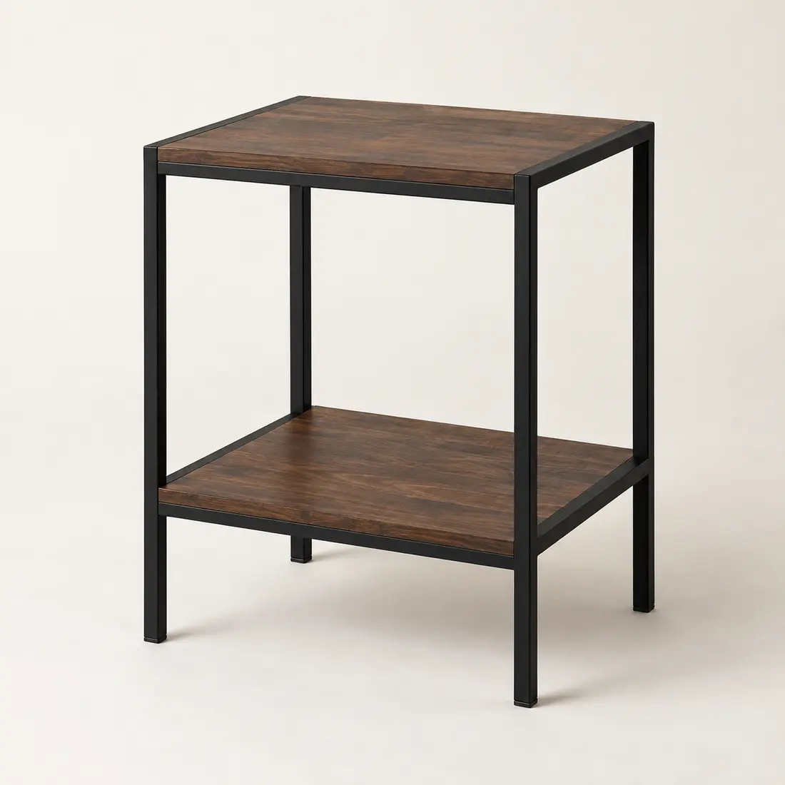 Beam Side Table in Black / smoked wood
